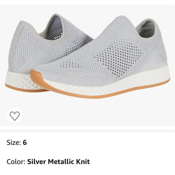 J/SLIDES URBEN SPORT - L Sz 6 - Silver Metallic Knit “Tiger M” Sneakers. NWTIB! - Picture 7 of 16
